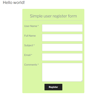 Picture of Simple User Register Form
